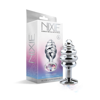 NIXIE RIBBED METAL BUTT PLUG