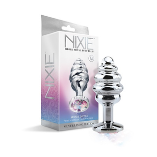 NIXIE RIBBED METAL BUTT PLUG