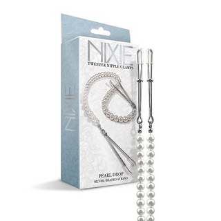 NIXIE TWEEZER NIPPLE CLAMPS PEARL DROP