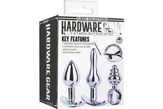 HARDWARE GEAR 3 IN 1 BUTTPLUG KIT SET