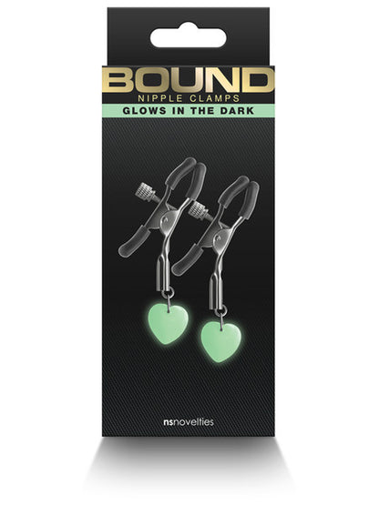 BOUND GLOW IN THE DARK NIPPLE CLAMPS