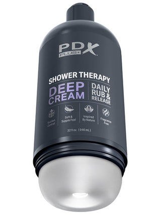 PDX PLUS DEEP CREAM SHOWER THERAPY STROKER