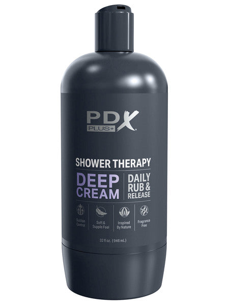 PDX PLUS DEEP CREAM SHOWER THERAPY STROKER