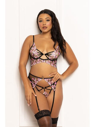 THREE PIECE LONG LINE BRA SET XL