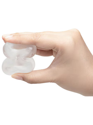 B VIBE STRETCH TECH DOUBLE BARREL ULTRA STRETCHY COCK RING AND BALL STRETCHER