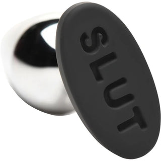 MASTER SERIES METAL AND SILICONE BUTT PLUG