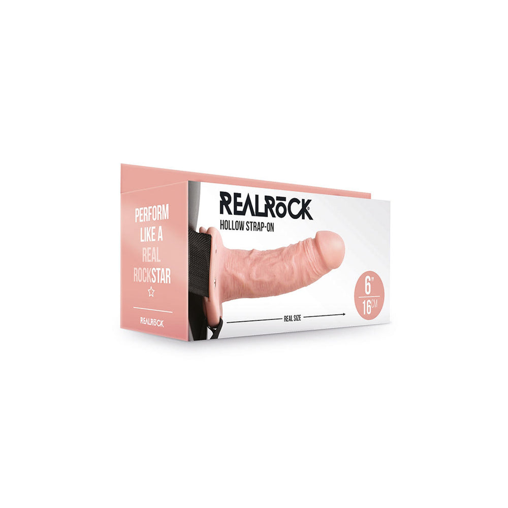 REALROCK 6 INCH HOLLOW STRAP-ON