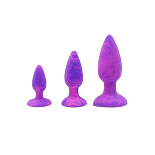 ADAM AND EVE COLOUR SWIRL ANAL PLUG SET
