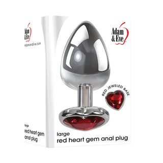 ADAM & EVE RED HEART GEM ANAL PLUG