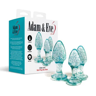 ADAM AND EVE GLITTER GEM BUTT PLUG SET