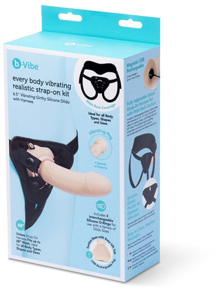 B VIBE EVERY BODY VIBRATING REALISTIC STRAP ON KIT