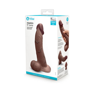 B VIBE SLIPSKIN CURVED DILDO