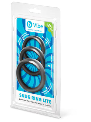 B VIBE SNUG RING LITE SNUG FIT COCK RING PACK