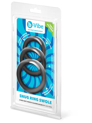 B VIBE SNUG RING SWOLE SNUG FIT THICK COCK RING PACK