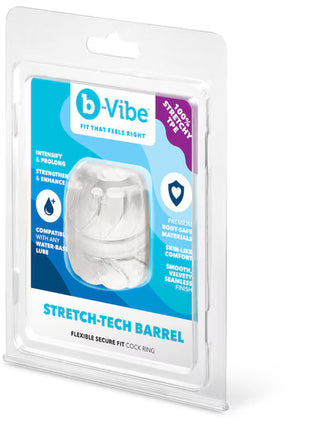 B VIBE STRETCH TECH BARREL ULTRA STRETCHY COCK RING