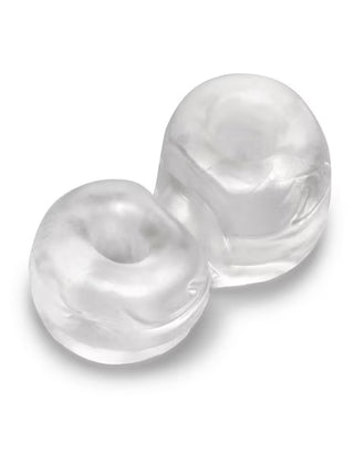 B VIBE STRETCH TECH DOUBLE BARREL ULTRA STRETCHY COCK RING AND BALL STRETCHER