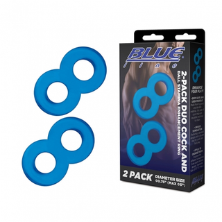 BLUE LINE 2 PACK DUO COCK AND BALL RING