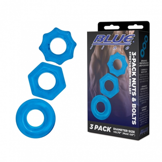 BLUE LINE 3 PACK NUTS AND BOLTS RING SET