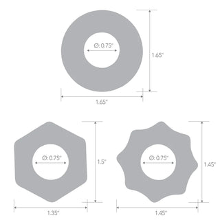 BLUE LINE 3 PACK NUTS AND BOLTS RING SET