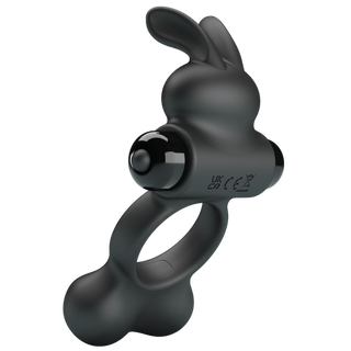 PRETTY LOVE YUSUF VIBRATING COCK RING WITH STEEL BALLS