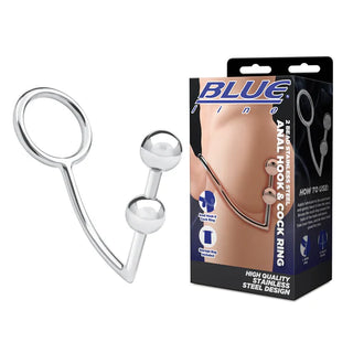 2 BEAD ANAL HOOK AND COCK RING