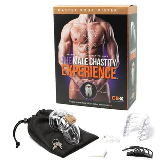 CB-6000 S CHASTITY COCK CAGE KIT - CLEAR