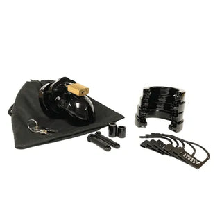 MR STUBB CHASTITY COCK CAGE KIT - BLACK