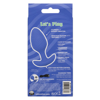 CHEEKY VIBRATING GLOW IN THE DARK BUTT PLUG