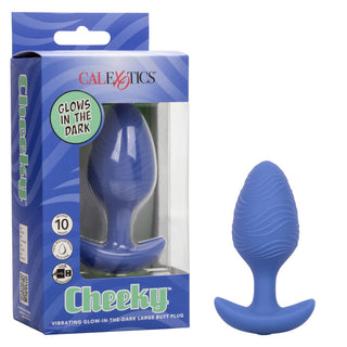 CHEEKY VIBRATING GLOW IN THE DARK BUTT PLUG