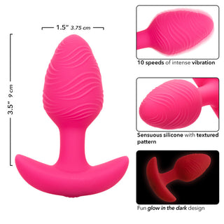 CHEEKY VIBRATING GITD BUTT PLUG