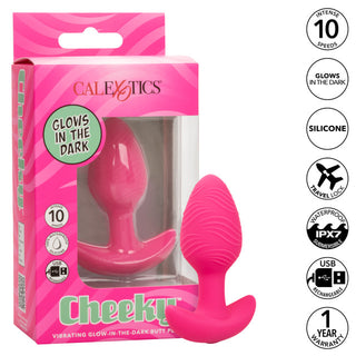 CHEEKY VIBRATING GITD BUTT PLUG