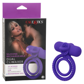 DUAL CLIMAXER SILICONE RECHARGEABLE COCK RING