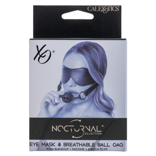 NOCTURNAL COLLECTION EYE MASK AND BREATHABLE BALL GAG