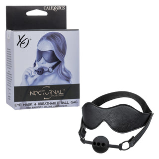 NOCTURNAL COLLECTION EYE MASK AND BREATHABLE BALL GAG