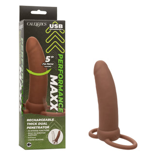 PERFORMANCE MAXX RECHARGEABLE THICK DUAL PENETRATOR