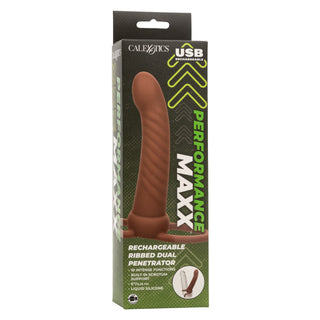 PERFORMANCE MAXX RECHARGEABLE RIBBED DUAL PENETRATOR