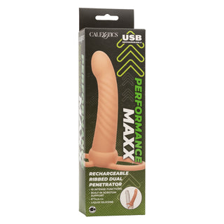 PERFORMANCE MAXX RECHARGEABLE RIBBED DUAL PENETRATOR