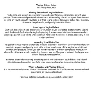 SHE-OLOGY ADVANCED 3 PIECE WEARABLE VAGINAL DILATOR SET