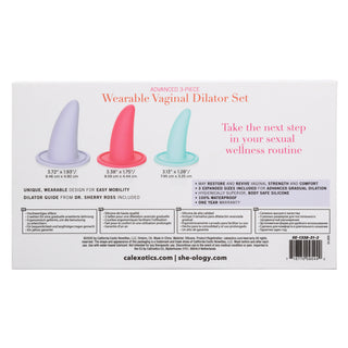 SHE-OLOGY ADVANCED 3 PIECE WEARABLE VAGINAL DILATOR SET