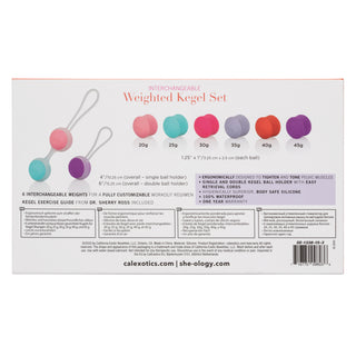 SHE-OLOGY INTERCHANGEABLE WEIGHTED KEGEL SET
