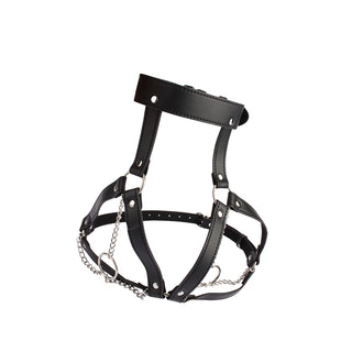 BEHAVE BREAST HARNESS WITH O-RING CHAINS