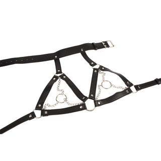 BEHAVE BREAST HARNESS WITH O-RING CHAINS
