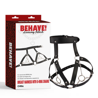 BEHAVE BREAST HARNESS WITH O-RING CHAINS