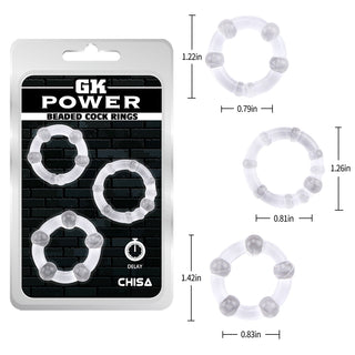 GK POWER BEADED COCK RINGS