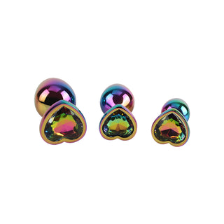 RAINBOW HEART BUTT PLUG SET