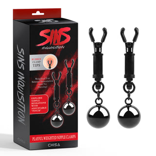 SINS INQUISTION PLAYFUL WEIGHTED NIPPLE CLAMPS