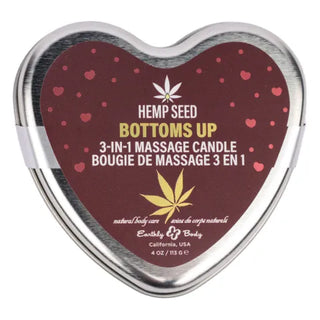 HEMP SEED 3 IN ONE MASSAGE CANDLE BOTTOMS UP
