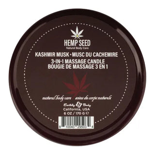 HEMP SEED 3 IN 1  CANDLE KASHMIR MUSK 6OZ