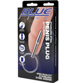 STAINLESS STEEL PENIS PLUG WITH RING