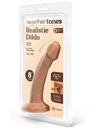 TOGETHER TONES MEDIUM REALISTIC DILDO 8 INCH